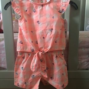 Carter’s Plaid Pink Baby Romper